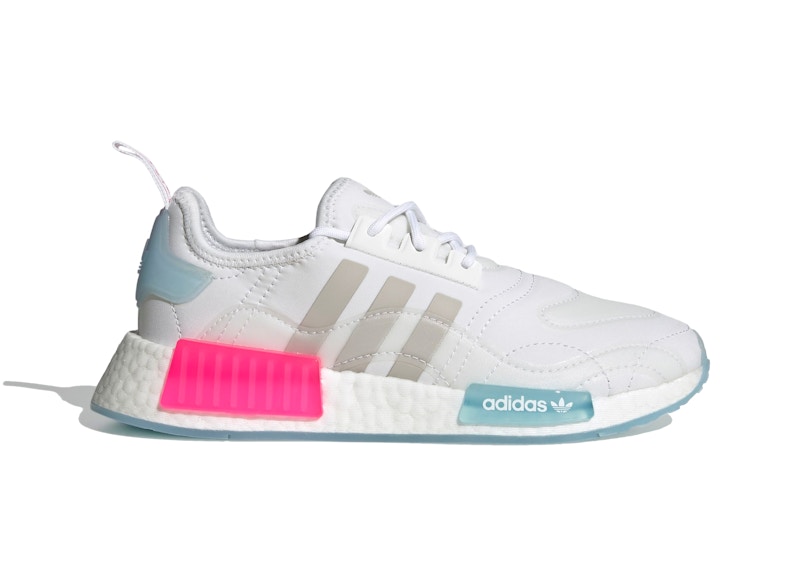 adidas NMD R1 White Halo Blue Shock Pink (Women's)