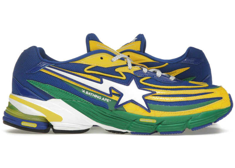 adidas Orketro Bape Yellow Blue Green Men's - JQ2398 - US - Image 2