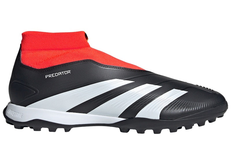 adidas Predator 24 League Laceless Turf Core Black Cloud White Solar Red