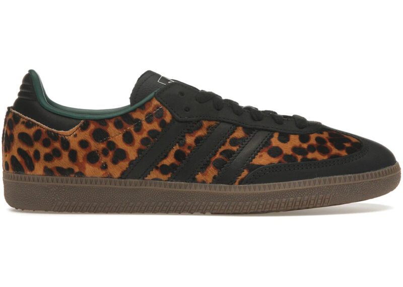 adidas Samba OG Black Green Leopard (Women's) - JI2735 - Image 2