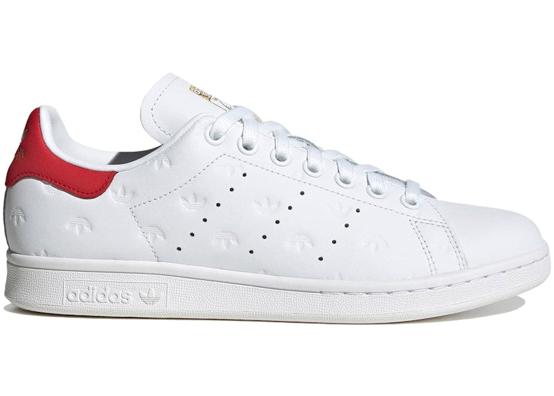 adidas Stan Smith All Over Trefoil White Better Scarlet (Women's)