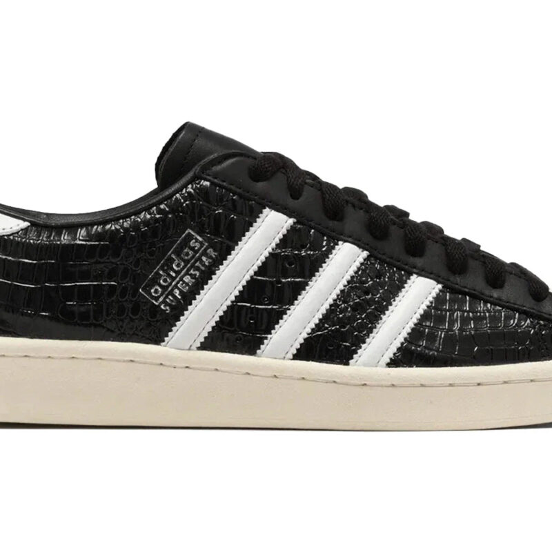 adidas Superstar Vintage Black White Croc (Women's)