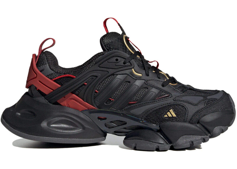 adidas XLG Runner Deluxe Black Gold Metallic Red
