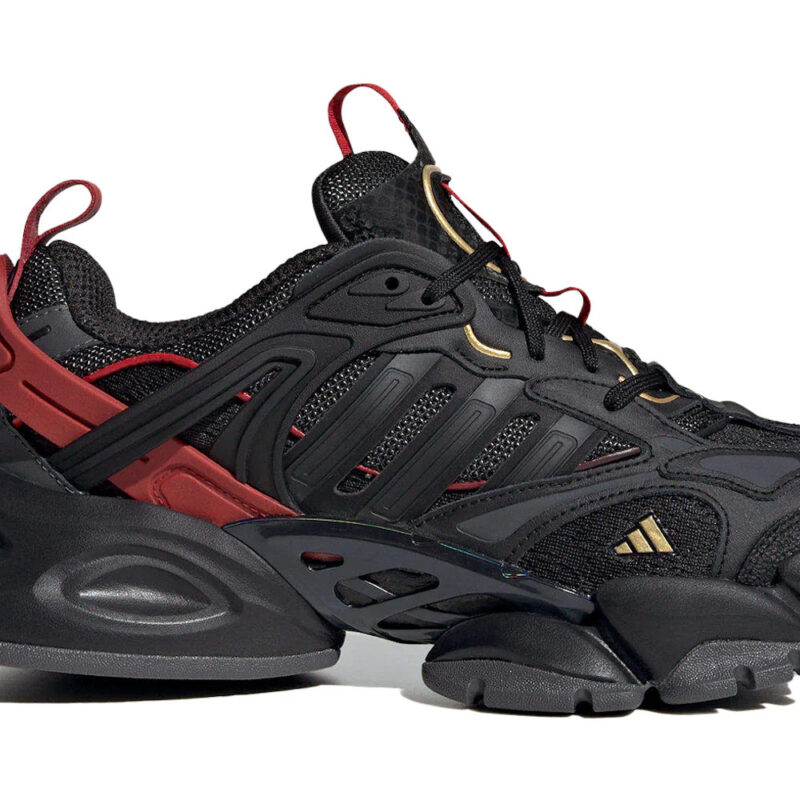 adidas XLG Runner Deluxe Black Gold Metallic Red
