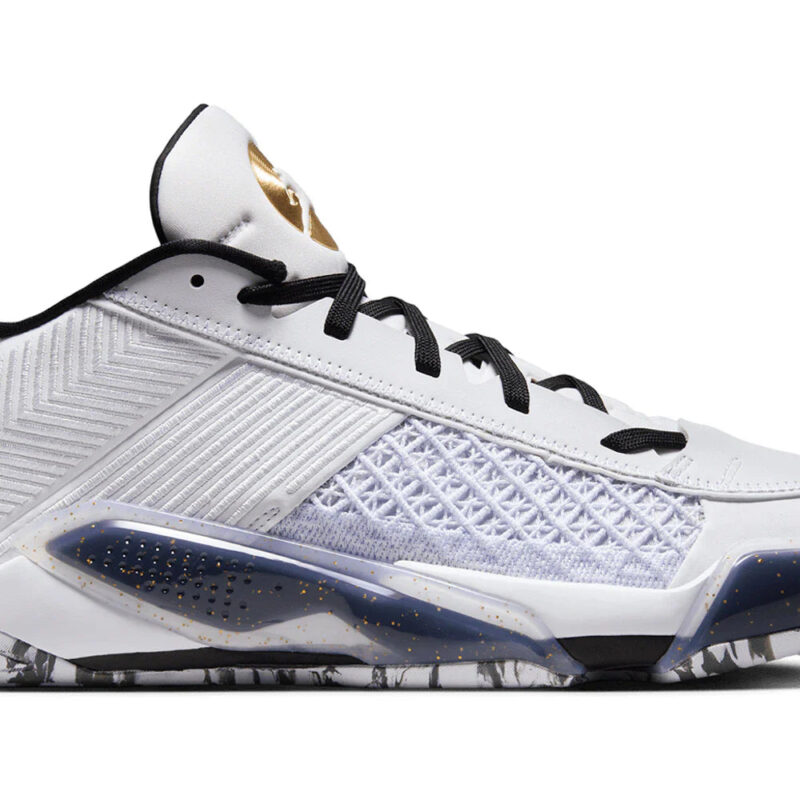 Jordan 38 Low White Metallic Gold Black