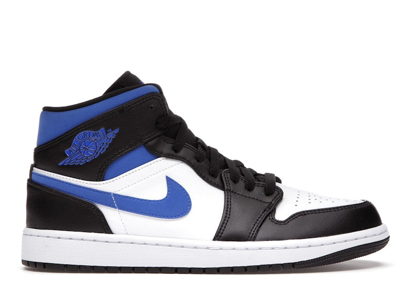 Jordan 1 Mid White Black Racer Blue Men's - 554724-140