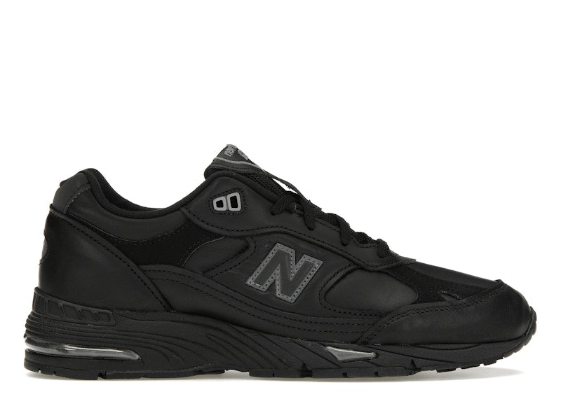 New Balance 991 Leather Black Grey (Women's)