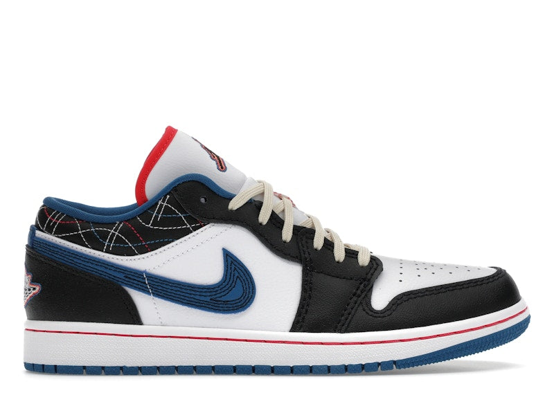 Jordan 1 Low SE Industrial Blue Sashiko Men's - FV3622-141 - US
