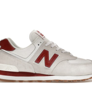 New Balance 574 White Red Gum