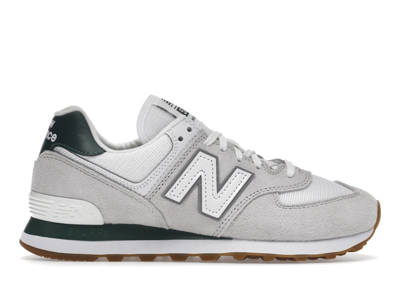 New Balance 574 White Green Gum
