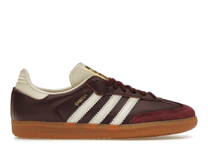 adidas Samba OG Maroon Gold Metallic (Women's) - ID0477
