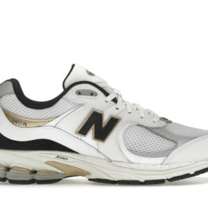 New Balance 2002R White Black Gold Metallic