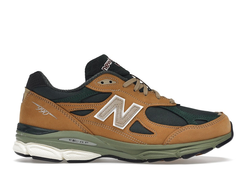 New Balance 990v3 MiUSA Tan Green