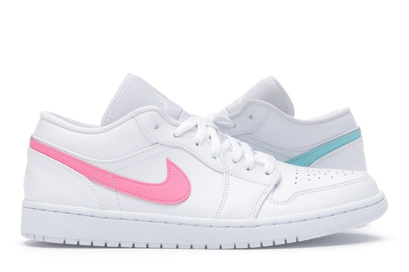 Jordan 1 Low White Multi-Color Swoosh