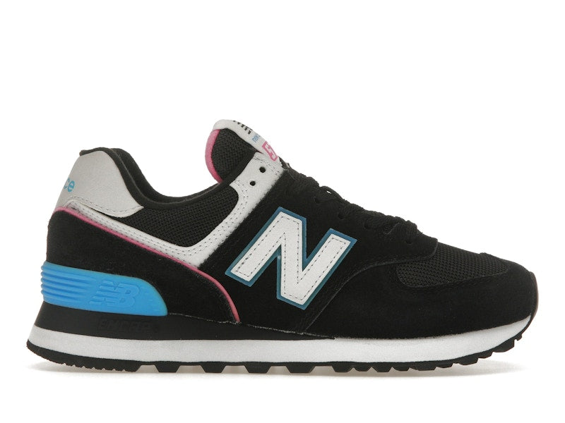 New Balance 574 Black Vibrant Sky Pink (Women's)