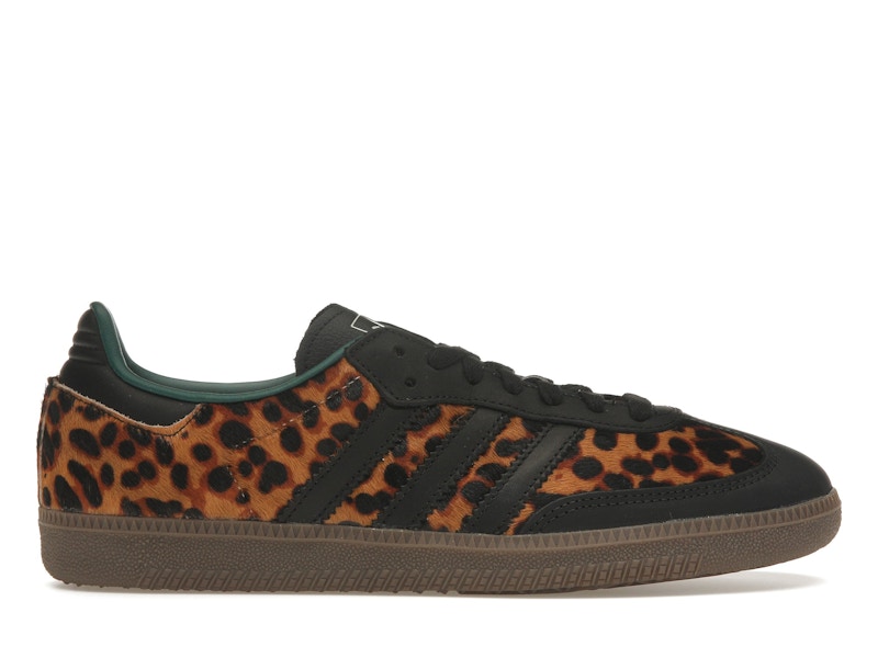 adidas Samba OG Black Green Leopard (Women's) - JI2735