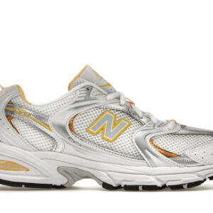 New Balance 530 White Vibrant Apricot Silver Metallic