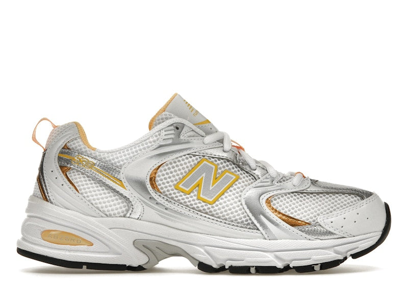 New Balance 530 White Vibrant Apricot Silver Metallic