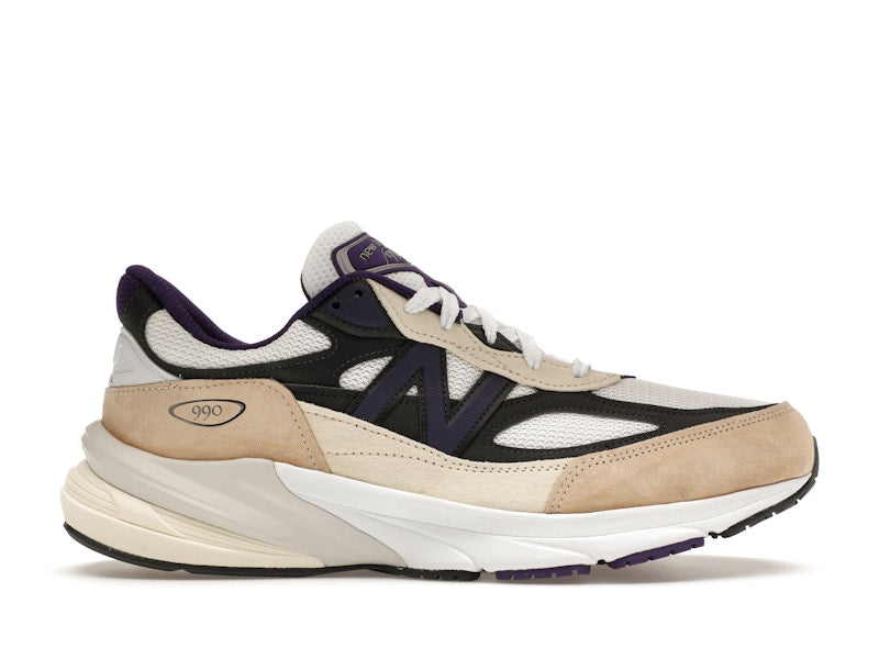 New Balance 990v6 MiUSA Teddy Santis White Black Plum