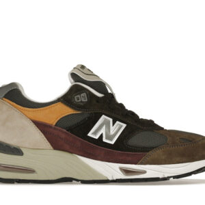 New Balance 991 Olive Burgundy Brown