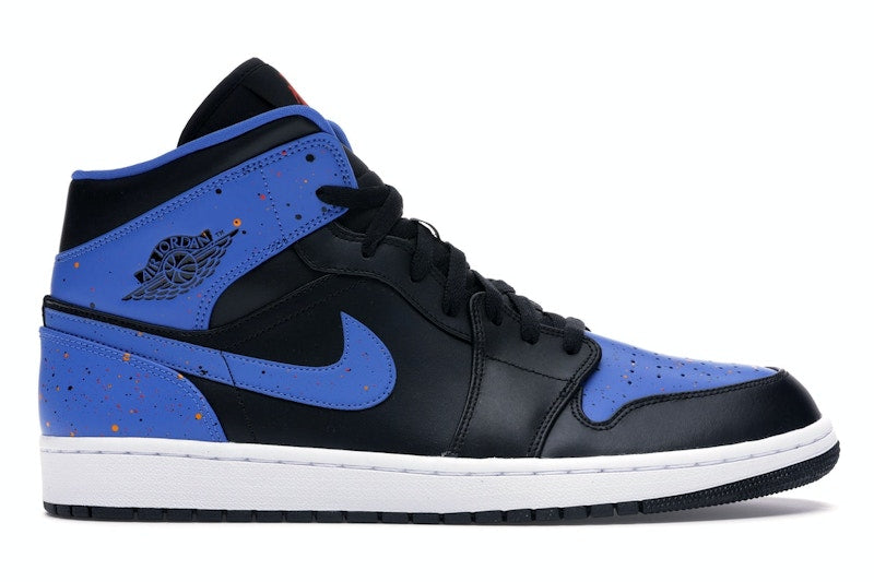 Jordan 1 Mid Royal Paint Splatter