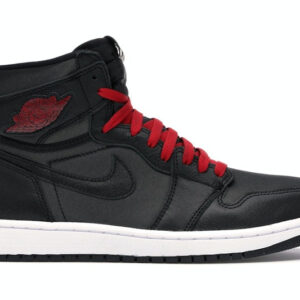 Jordan 1 Retro High Black Satin Gym Red