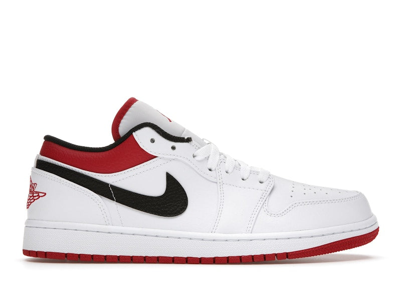 Air Jordan 1 Low White University Red Black Men's - 553558-118 - US