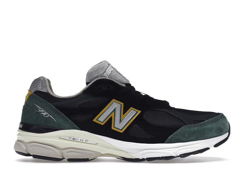 New Balance 990v3 MiUSA Black Green Yellow