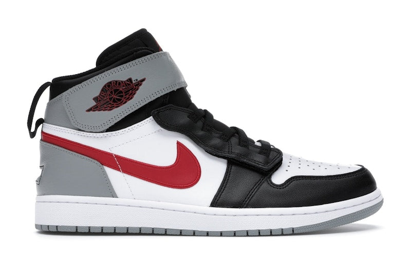 Jordan 1 High FlyEase Black Particle Grey Gym Red