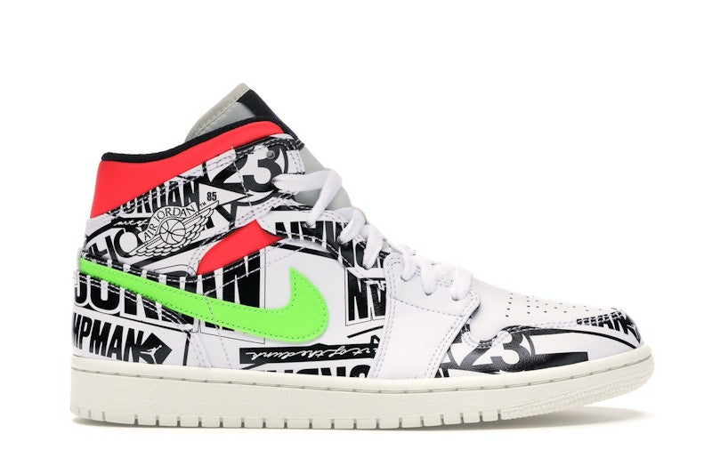 Jordan 1 Mid All Over Logos
