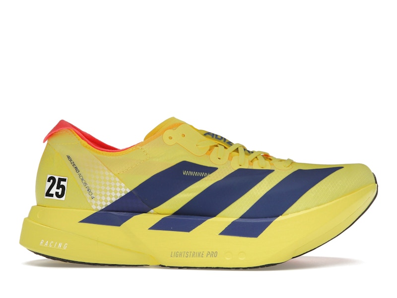 adidas Adizero Adios Pro 4 Yellow Navy Men's - JR6373