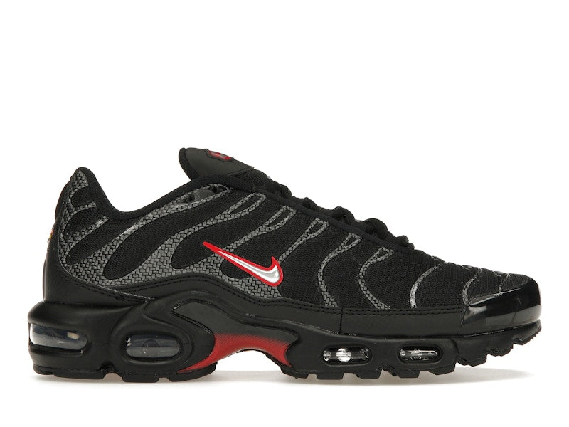 Nike Air Max Plus Black University Red Metallic Silver