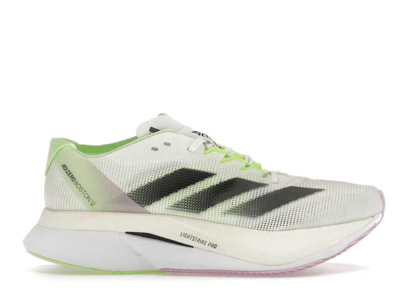 adidas Adizero Boston 12 Cloud White Core Black Green Spark