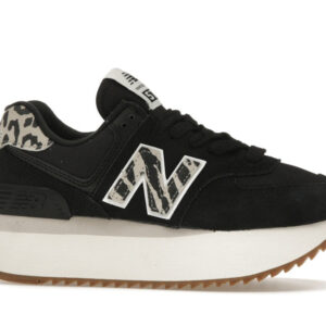 New Balance 574 Plus Black Animal Print (Women's) - Image 2