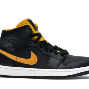 Jordan 1 Mid Black University Gold - Image 2
