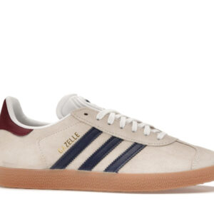 adidas Gazelle Beige Dark Blue Collegiate Burgundy - Image 3