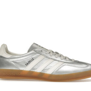 adidas Gazelle Indoor Silver Metallic Core White Men's - JR1206 - US - Image 3