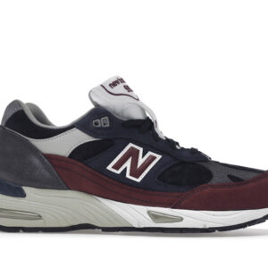 New Balance 991 Navy Burgundy - Image 2