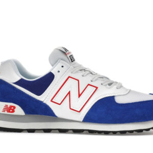 New Balance 574 Blue White Red - Image 2
