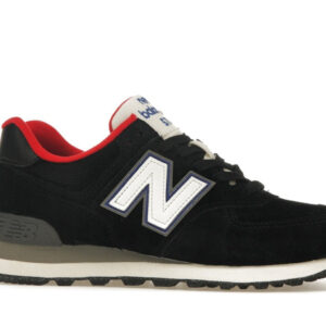 New Balance 574 Black White Varsity Red (Women's) - Image 2