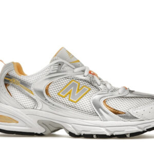 New Balance 530 White Vibrant Apricot Silver Metallic - Image 2