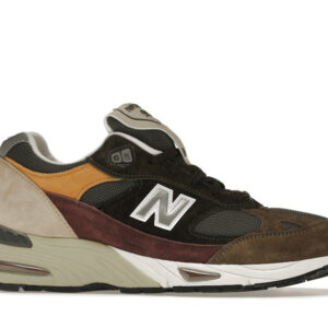 New Balance 991 Olive Burgundy Brown - Image 2
