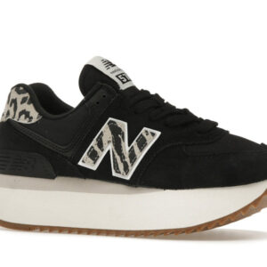 New Balance 574 Plus Black Animal Print (Women's) - Image 3