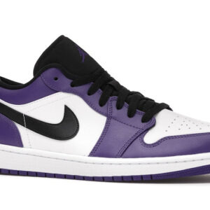 Jordan 1 Low Court Purple White Men's - 553558-500 - US - Image 4