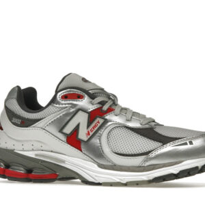 New Balance 2002R Silver Metallic Team Red - Image 3