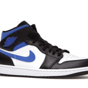 Jordan 1 Mid White Black Racer Blue Men's - 554724-140 - Image 4