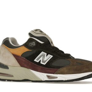 New Balance 991 Olive Burgundy Brown - Image 3