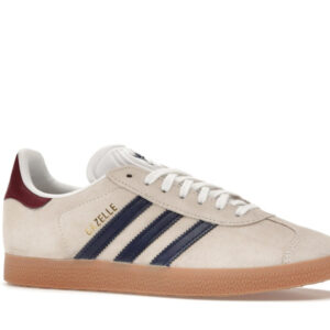 adidas Gazelle Beige Dark Blue Collegiate Burgundy - Image 4