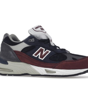 New Balance 991 Navy Burgundy - Image 3