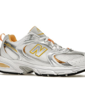 New Balance 530 White Vibrant Apricot Silver Metallic - Image 3